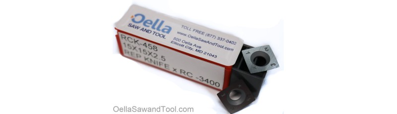 Solid Carbide Insert Knife 15 x 15 x 2.5mm - 4 Cutting Edges for RC-3400 and RC-3402